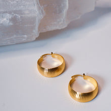 Load image into Gallery viewer, Keya Thick Gold Hoops

