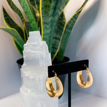 Load image into Gallery viewer, Keya Thick Gold Hoops
