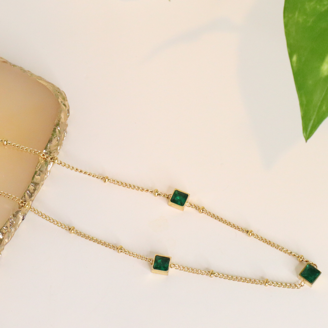 Monstera Gold Necklace